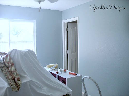 New color for Master Bedroom. www.spindlesdesigns.com #paintmasterbedroom