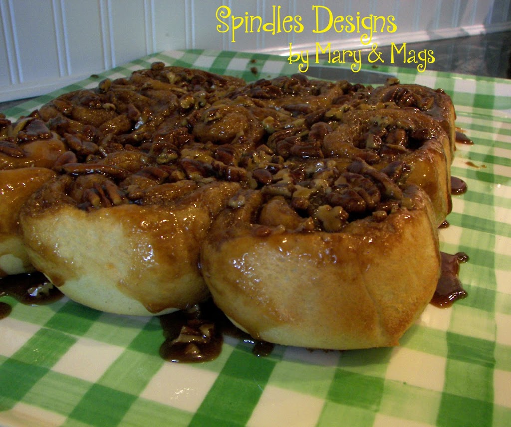 Honey Sticky Buns at www.spindlesdesigns.com