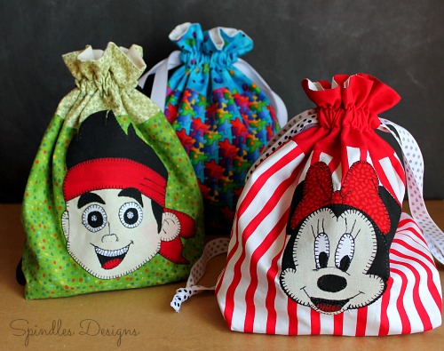 Toy Bags - Make clean up time fun and easy. www.spindlesdesigns.com