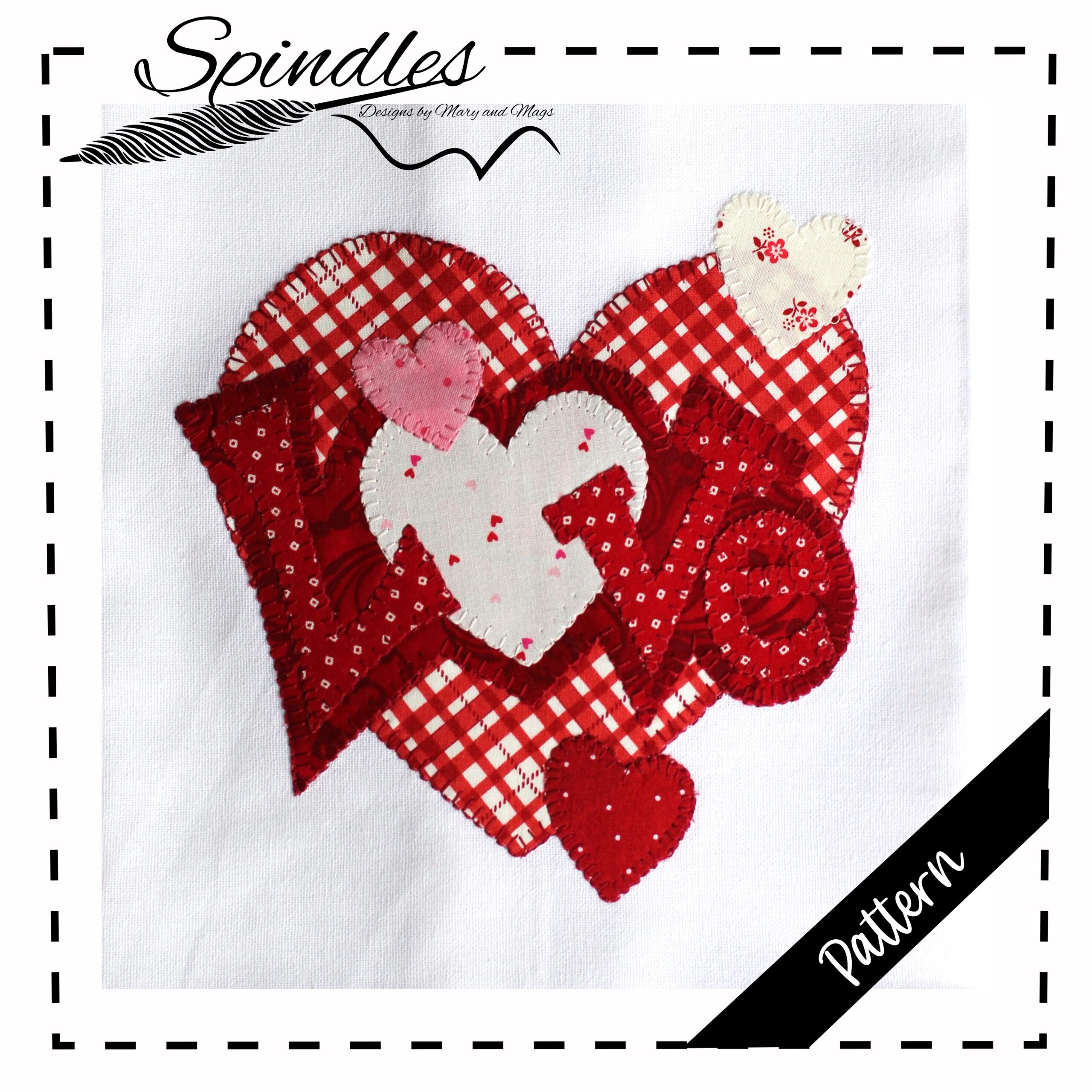 “LOVE” Applique Pattern – Quick Valentine Sewing Project