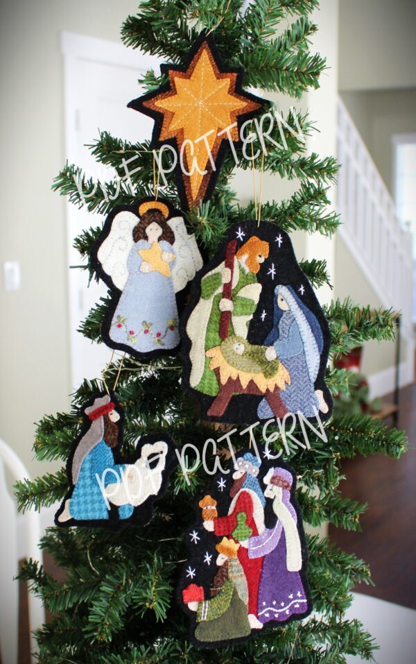 Nativity Applique Christmas Ornaments Pattern - Image 2