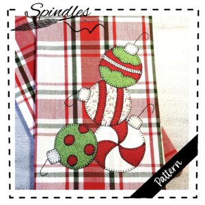 Stacked Christmas Ornaments Applique Pattern