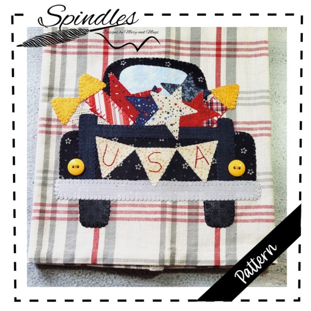 USA Vintage Truck Applique Pattern
