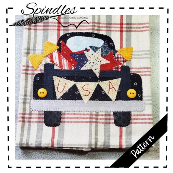 USA Vintage Truck Applique Pattern