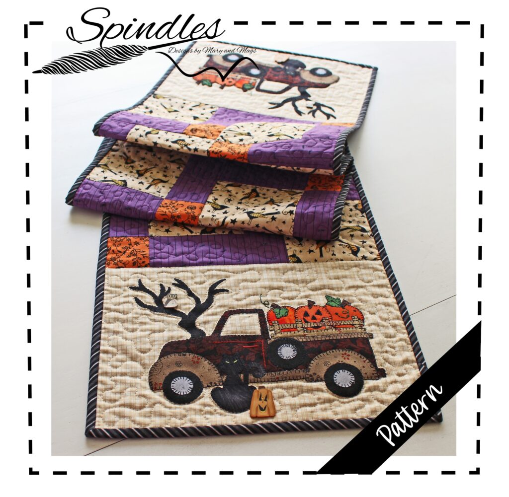 Halloween Vintage Truck Table Runner Pattern – PDF Download