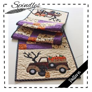 Halloween Vintage Truck Table Runner Pattern – PDF Download