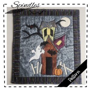 Haunted House Applique Pattern, Table Topper, Wall Hanging Quilt