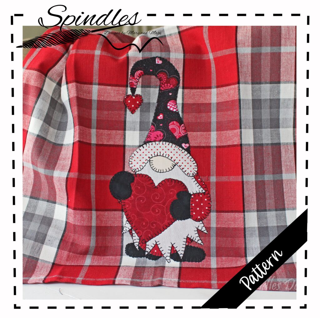 Sweetheart Gnome - Valentine's Applique Pattern