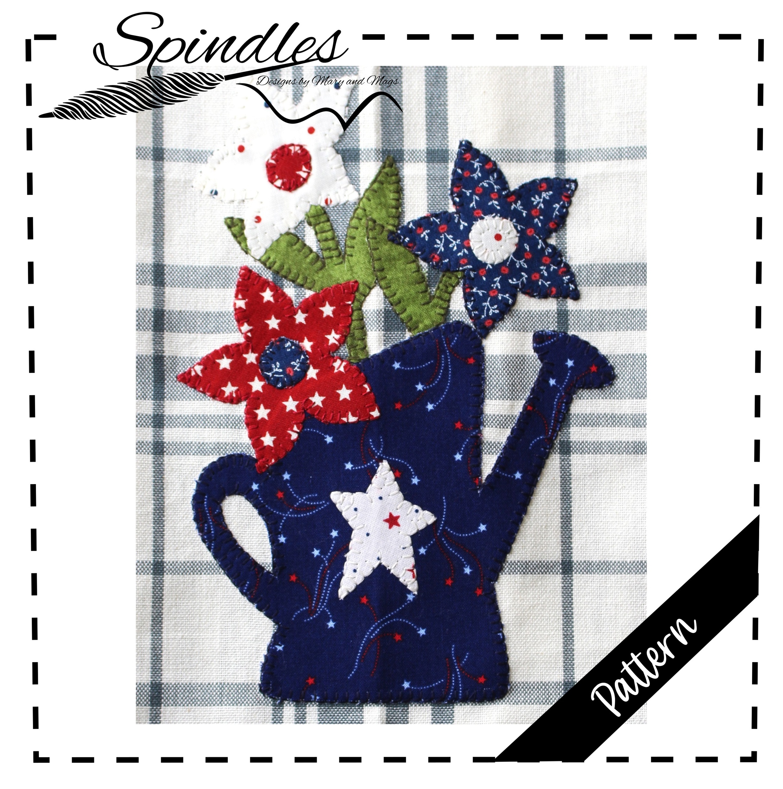 Watering Can Applique-FREE Pattern
