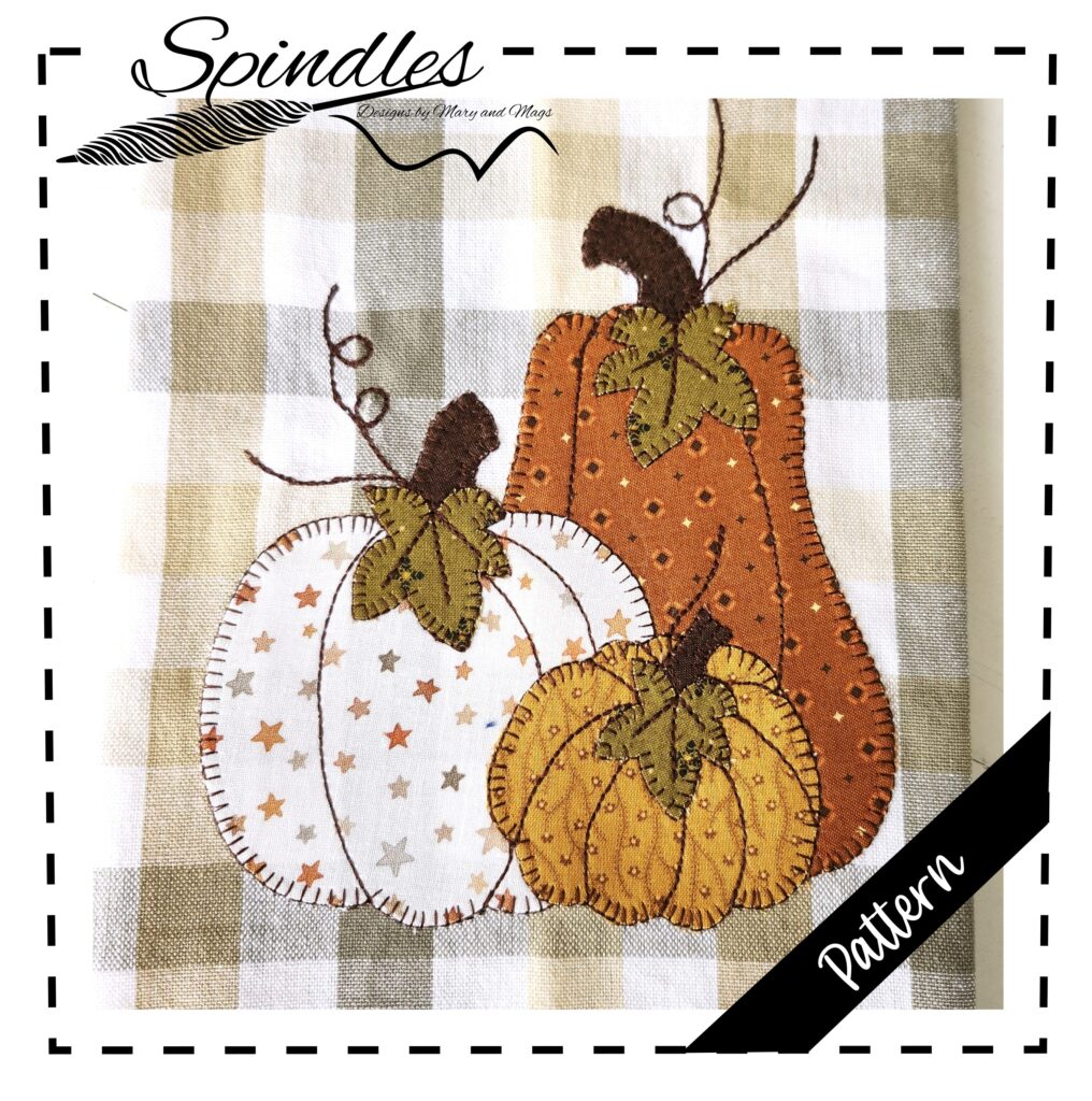 Three Pumpkin Applique Pattern - Pumpkin Trio